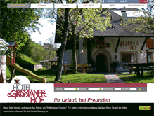 Tablet Screenshot of grissianerhof.com